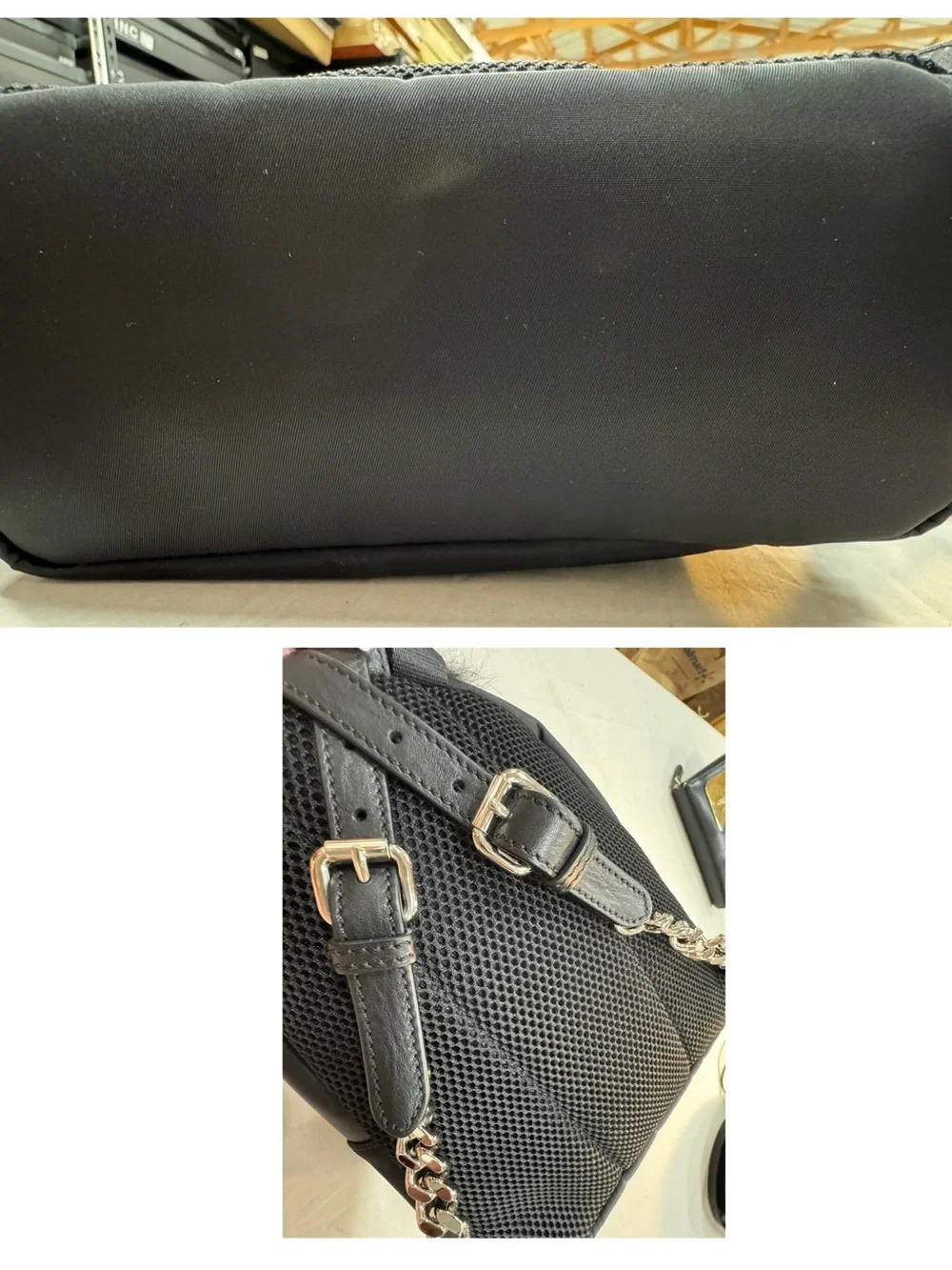 Fendi Black Nylon, Leather and Fur Monster Eyes Backpack full inclusion
